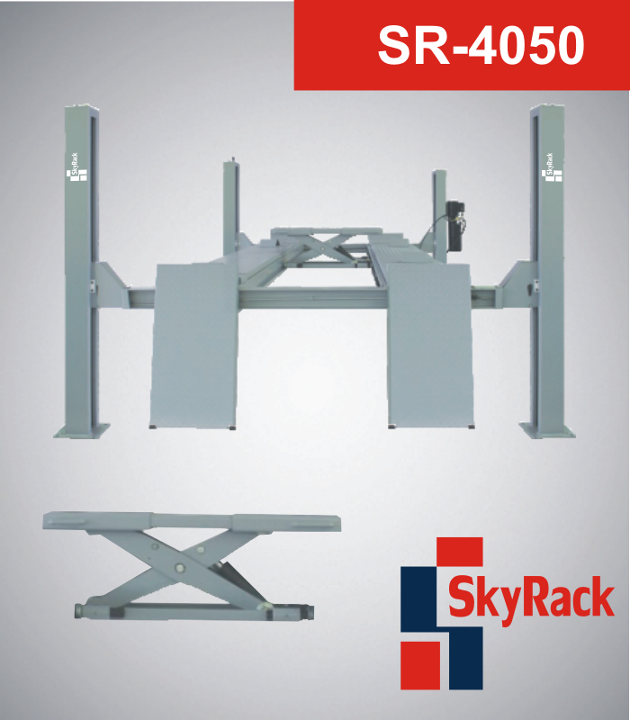 Оборудование для автосервиса по акционным ценам - четырехстоечные электрогидравлические подъемники SkyRack